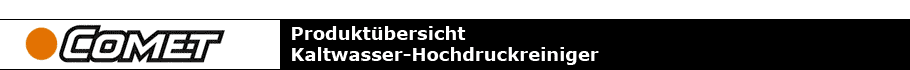 Banner Comet Kaltwasser Hochdruckreiniger