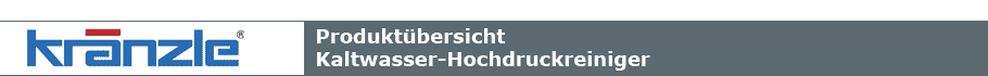 Banner Kränzle Kaltwasser Hochdruckreiniger